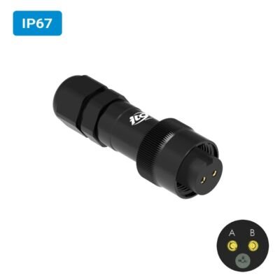 Conector militar H16 fêmea para cabo IP67 6 amperes