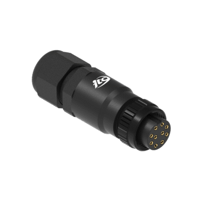 Conector plástico M16 fêmea para cabo IP67 3 amperes PG9